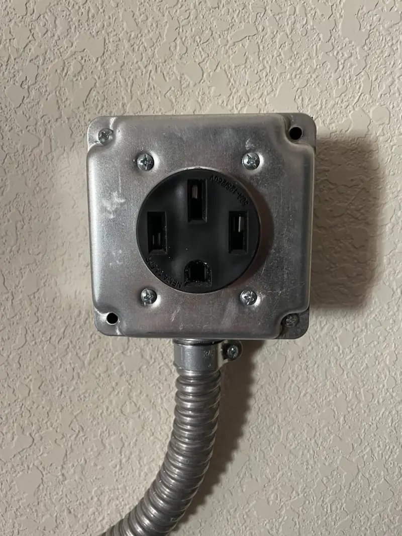 NEMA 14-50 outlet installed for Electrical Panel Upgrade in Girard